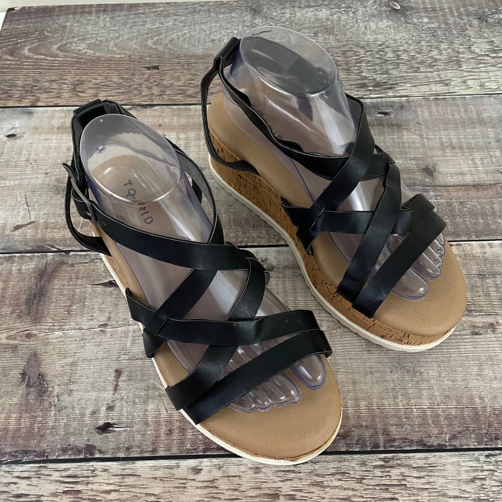 Torrid Sandals Women's Size 8 Wide Gladiator Cork Wedge Heels Shoes (See Desc)